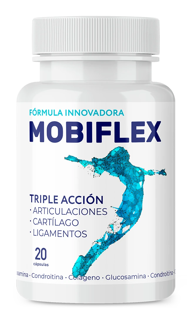 Frasco Mobiflex cápsulas articulares 20 unidades — Glucosamina, Condroitina, Colágeno Hidrolizado y MSM para articulaciones en Colombia